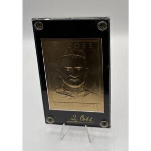 1994 Golden Legends Limited Edition 22K Gold Card- Ty Cobb, Detroit Tigers.